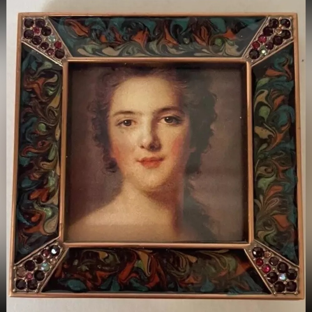 NEW Jay Strongwater 3" Square Enameled and Jeweled Picture Frame
5048